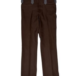 Brown straight leg trousers‎ with